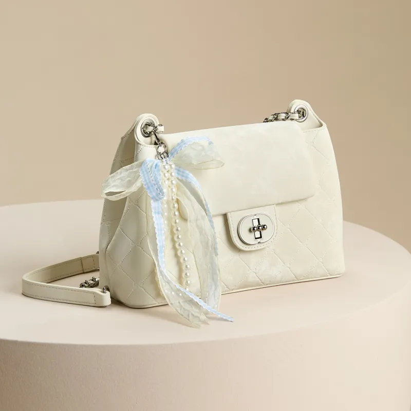 JOSINY Synthetic Leather Shoulder Bag, Crossbody Bag Regular Women's Ecru-2