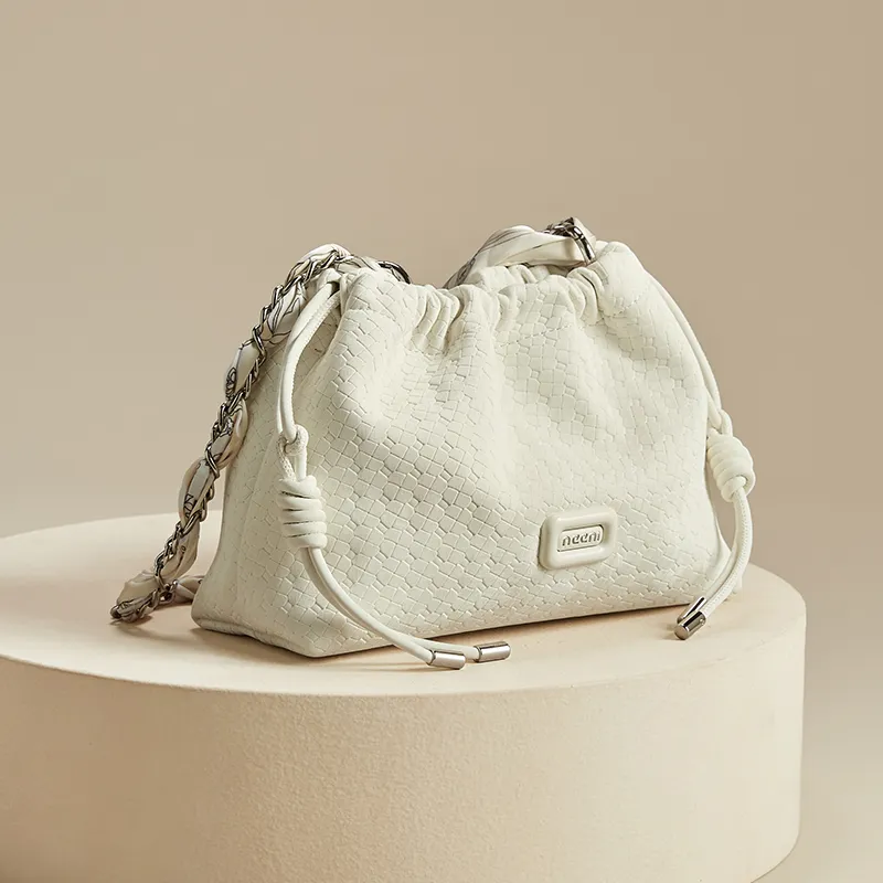 JOSINY Synthetic Leather Shoulder Bag Regular Women's Ecru/Light Green-4