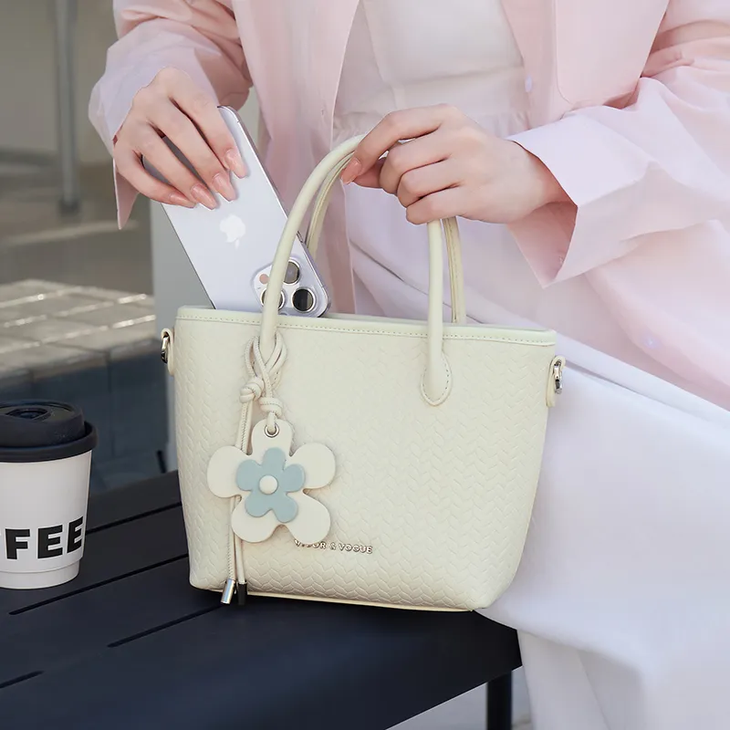JOSINY Synthetic Leather Handbag Women's Ecru/Light Yellow-5