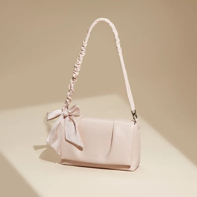 JOSINY Synthetic Leather Shoulder Bag Women's Nude Pink/Ecru-2