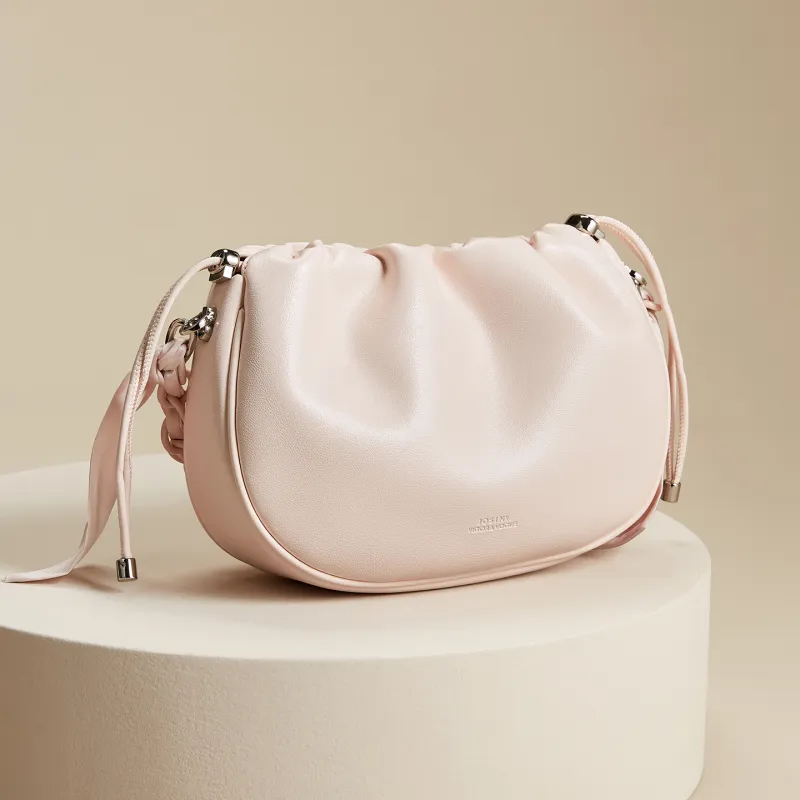 JOSINY Synthetic Leather Shoulder Bag Women's Nude Pink/Ecru-3