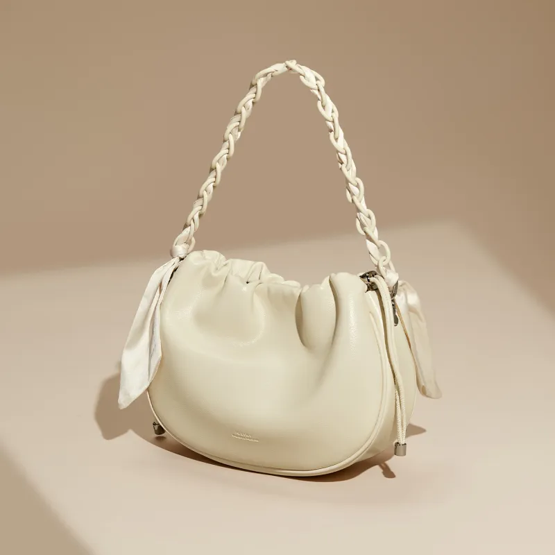 JOSINY Synthetic Leather Shoulder Bag Women's Nude Pink/Ecru-6