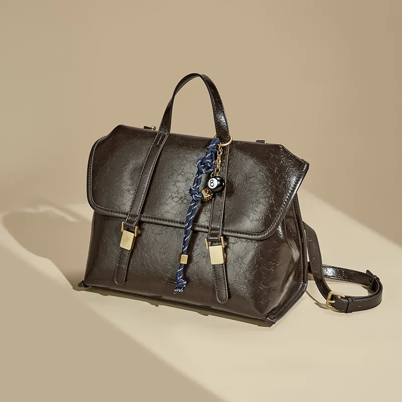 JOSINY Synthetic Leather Backpack Women's Coffee/Brick Red-3