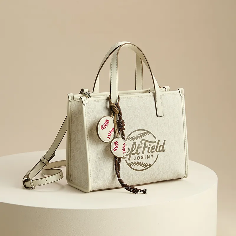 JOSINY Synthetic Leather Tote One Shoulder Handbag Women's Ecru-6