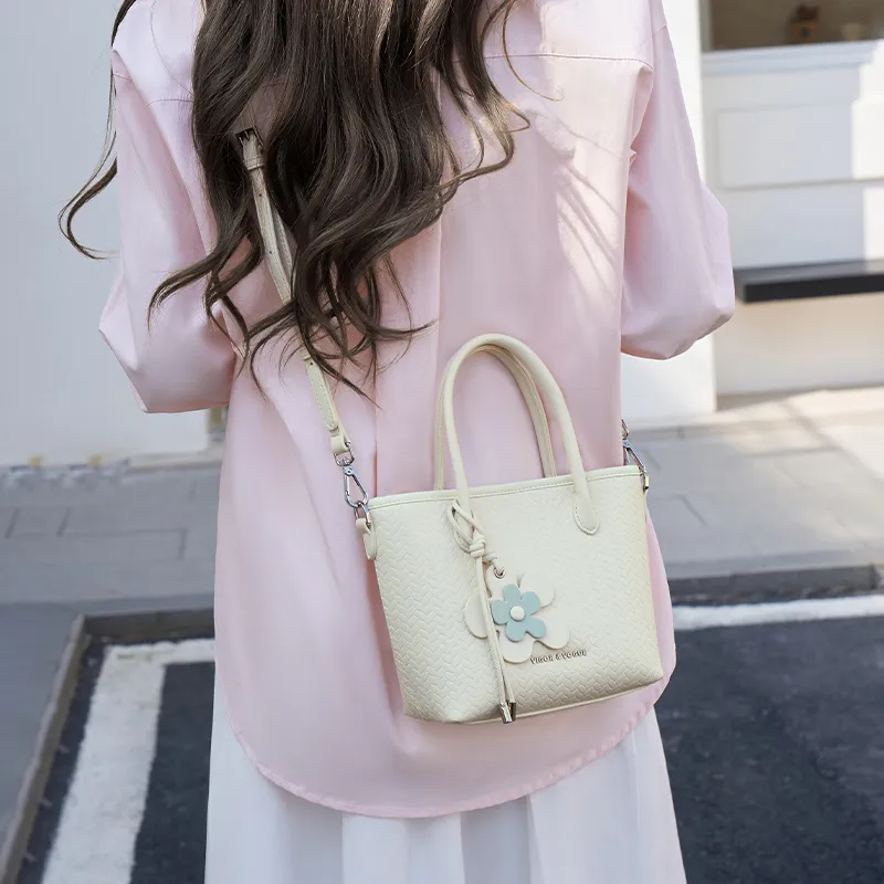 JOSINY Synthetic Leather Handbag Women's Ecru/Light Yellow-4
