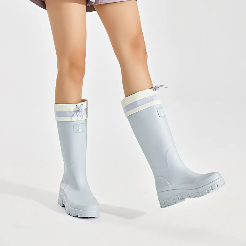 UBZ Waterproof Rain Boots Women's Mist Blue-5