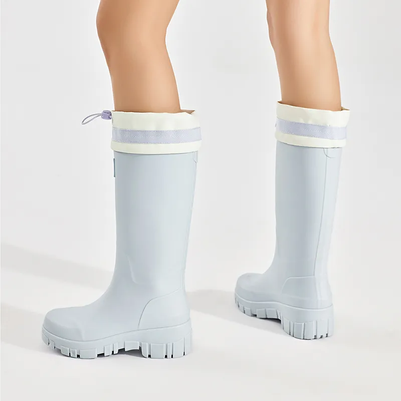 UBZ Waterproof Rain Boots Women's Mist Blue-6