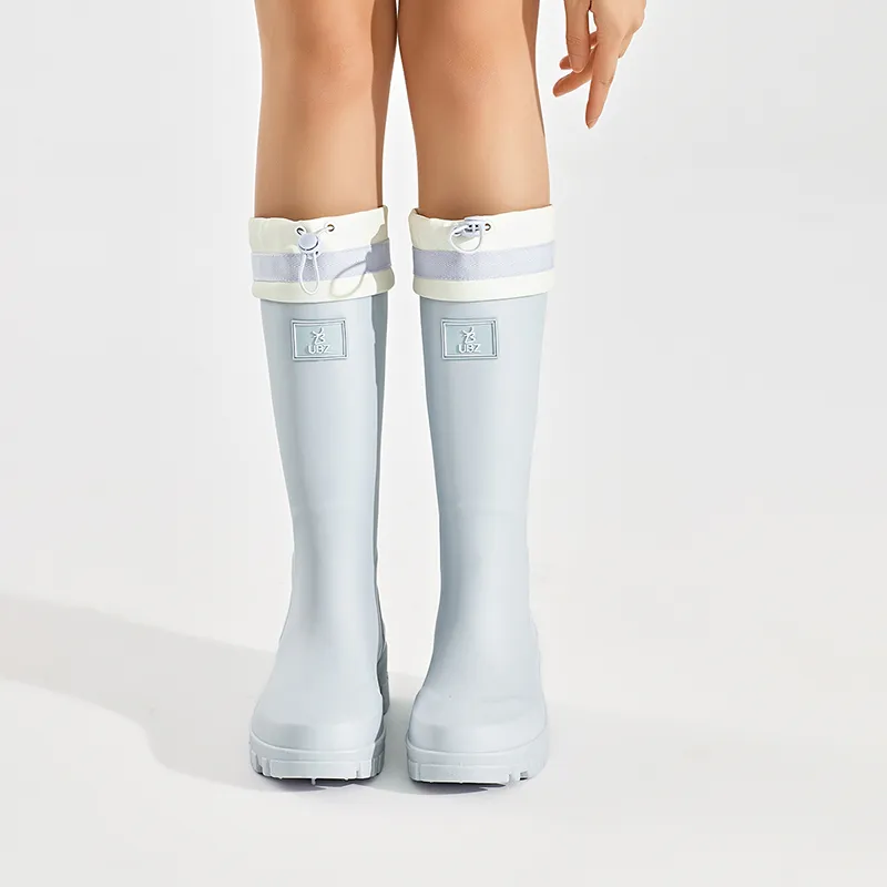 UBZ Waterproof Rain Boots Women's Mist Blue-4
