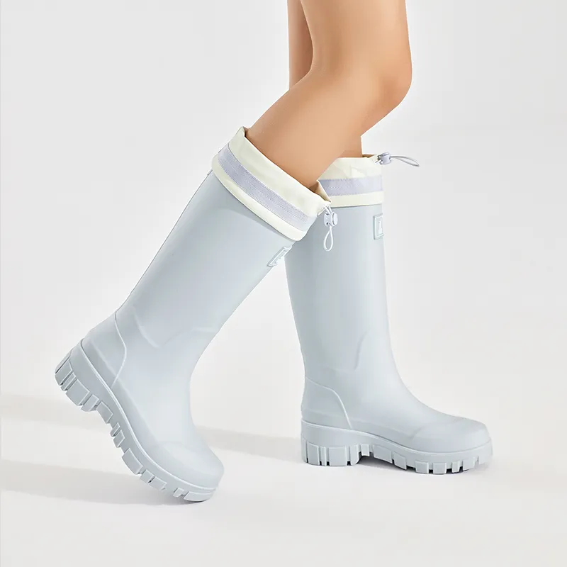 UBZ Waterproof Rain Boots Women's Mist Blue-3