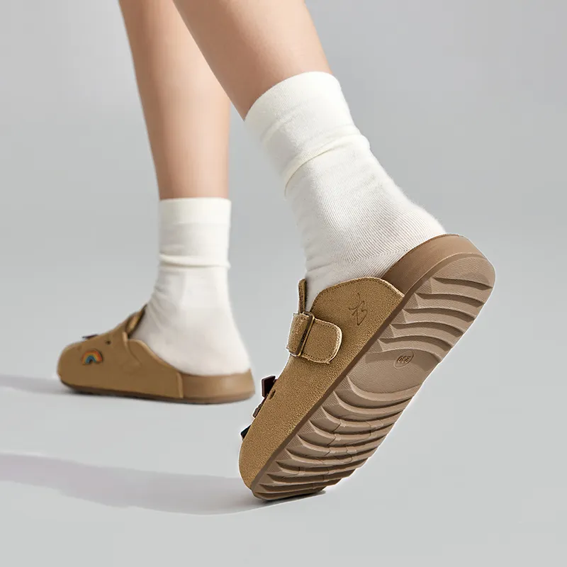 UBZ Rubber Sole Quiet Abrasion Resistant Closed Toe Slippers Women's-8