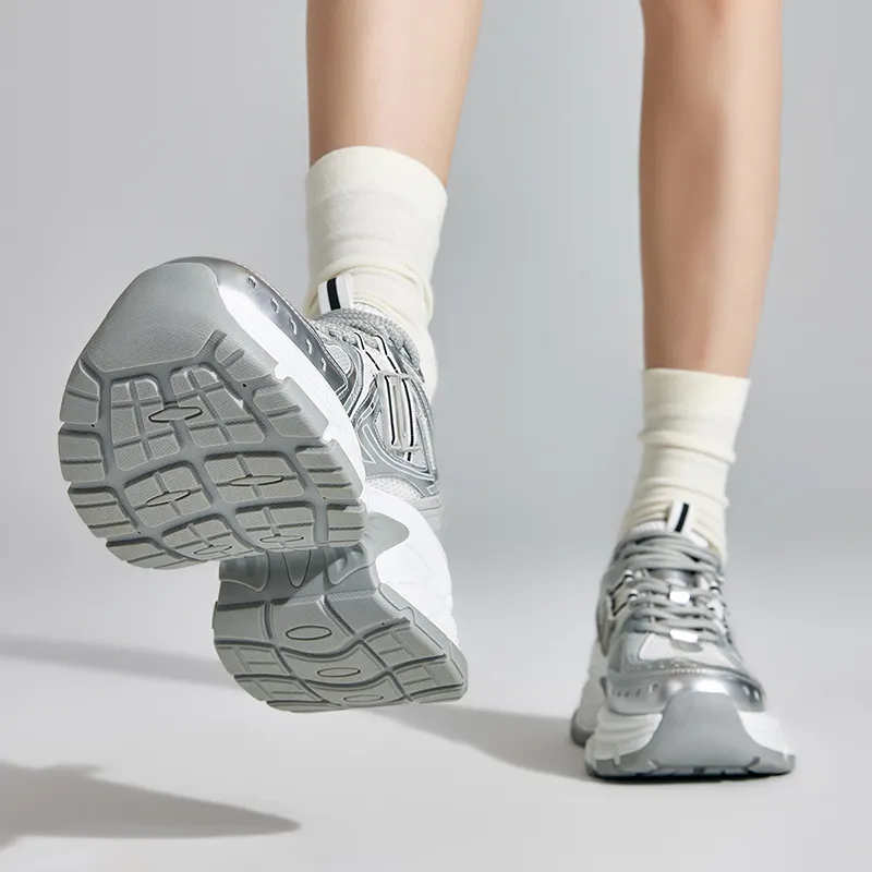 UBZ Height Increasing Low-Top Chunky Sneakers Women's Vast Ripples-11