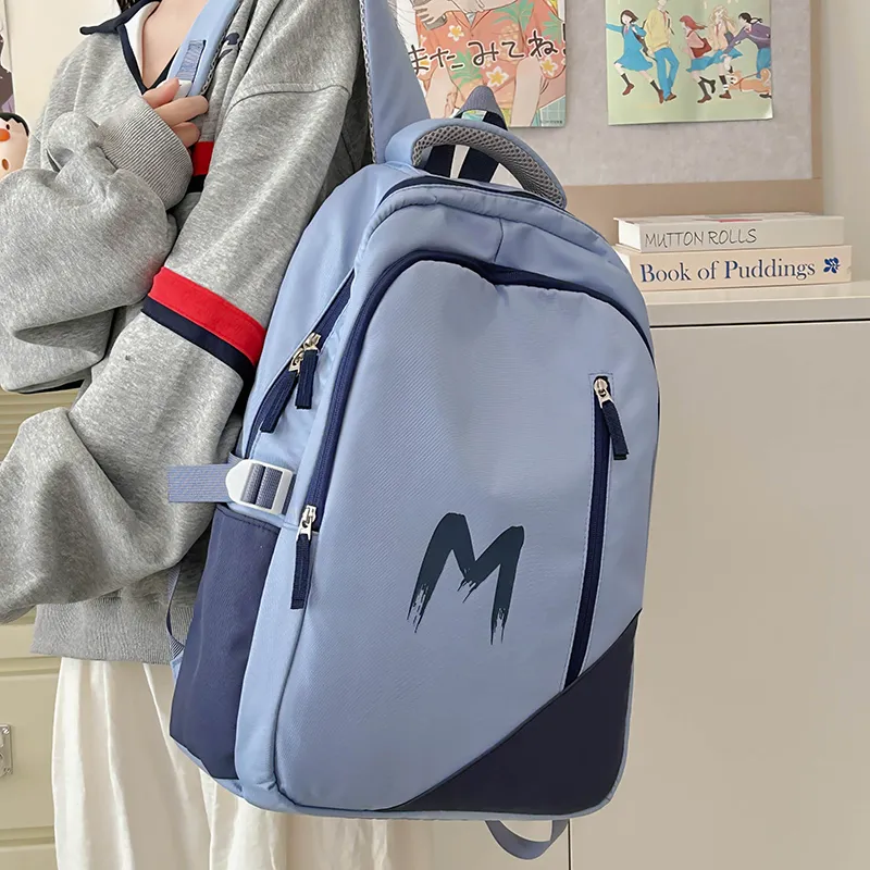 KAMLUI Polyester Backpack Regular Unisex Black/Jasper/Light Blue-18