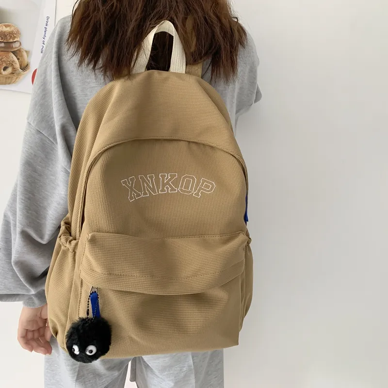 KAMLUI Nylon Backpack Unisex White/Black/Khaki/Blue-24