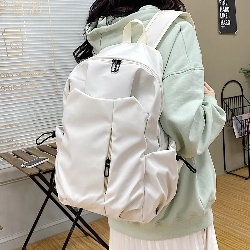 KAMLUI Nylon Backpack Regular Unisex White/Gray/Black/Red-2