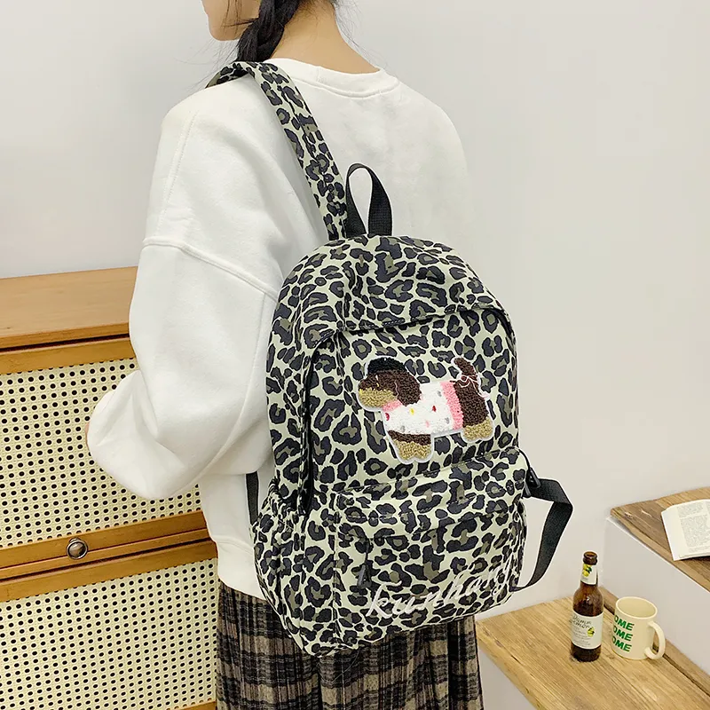 KAMLUI Nylon Backpack Unisex White/Black/Green/Brown-17