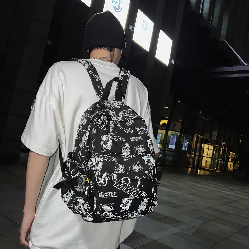 KAMLUI Nylon Backpack Regular Unisex Multicolor-13
