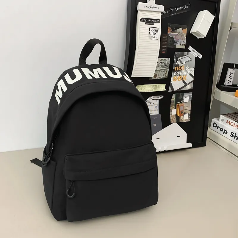 KAMLUI Nylon Fabric Backpacks Backpack Regular Unisex Green/Ecru/Black/Dark Brown/Purple-2