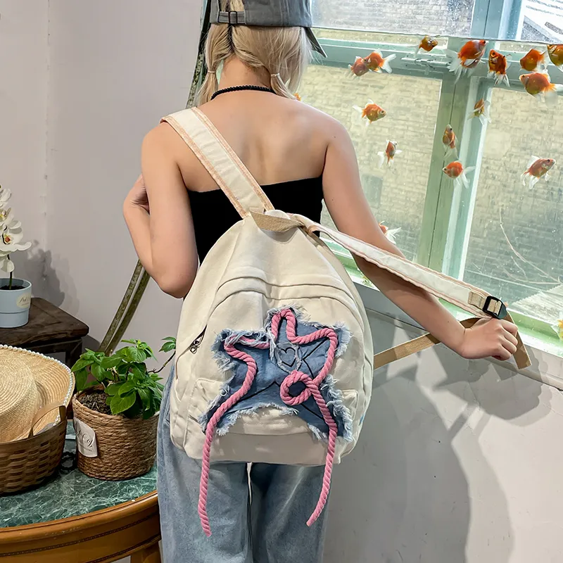 KAMLUI Canvas Backpack Regular Women's Ivory-4