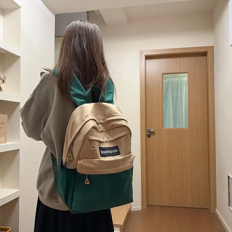 KAMLUI Nylon Backpack Regular Unisex Green & Khaki/Blue & Gray/Black & Brown-3