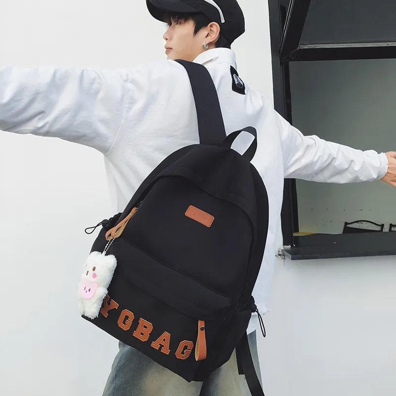 KAMLUI Nylon Backpack Regular Unisex White/Gray/Black/Burgundy/Khaki-20