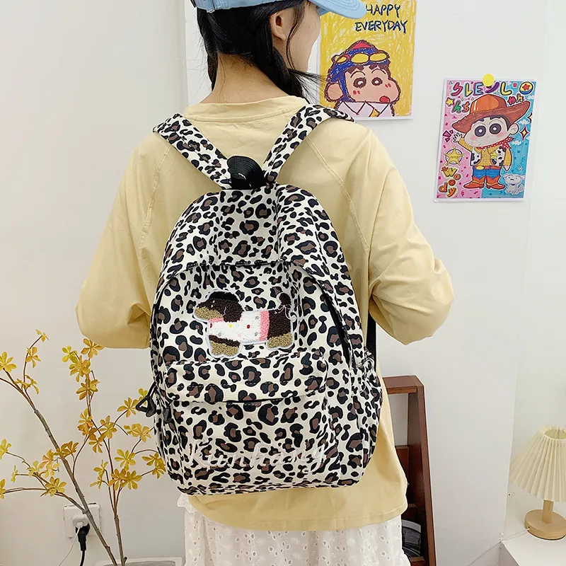 KAMLUI Nylon Backpack Unisex White/Black/Green/Brown-6