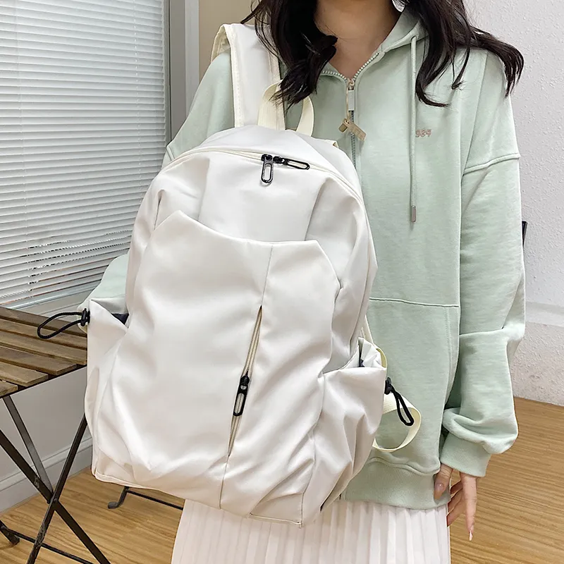 KAMLUI Nylon Backpack Regular Unisex White/Gray/Black/Red-1