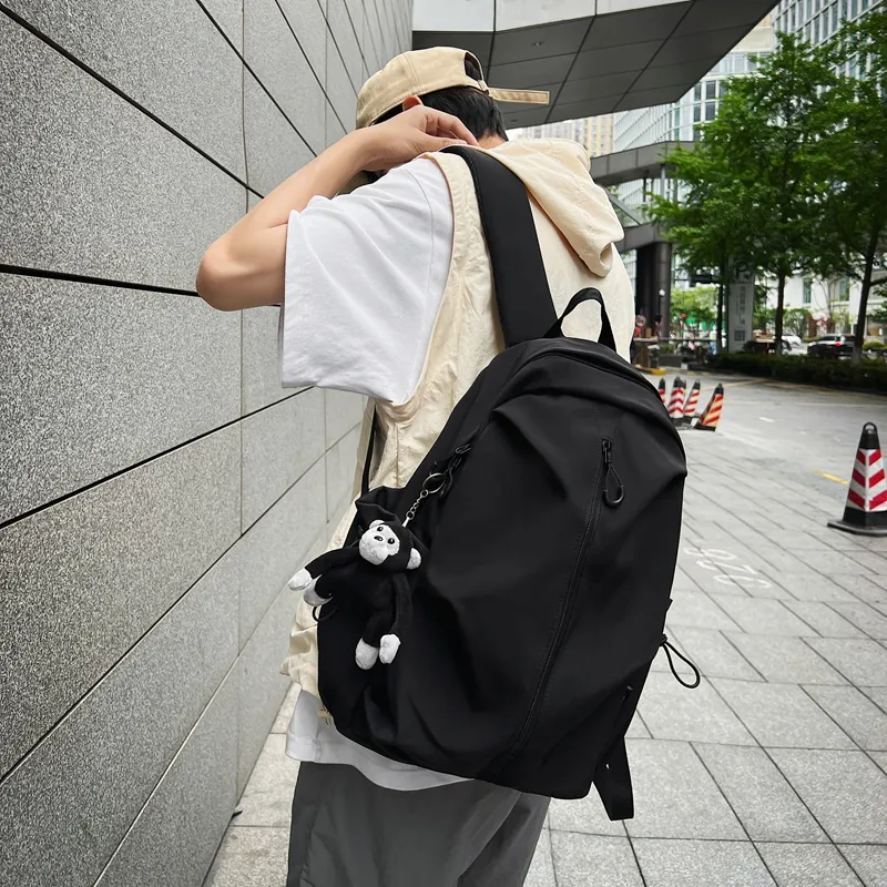 KAMLUI Nylon Backpack Regular Unisex Ecru/Black/Burgundy/Khaki-13