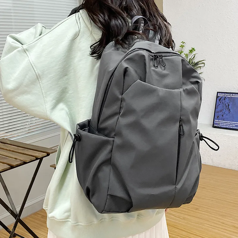 KAMLUI Nylon Backpack Regular Unisex White/Gray/Black/Red-11