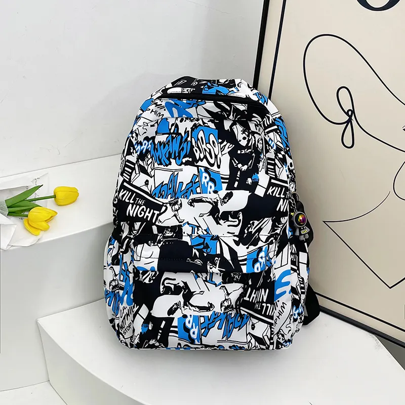 KAMLUI Nylon Backpack Regular Unisex Navy Blue/Gray/Green/Blue/Pink-20