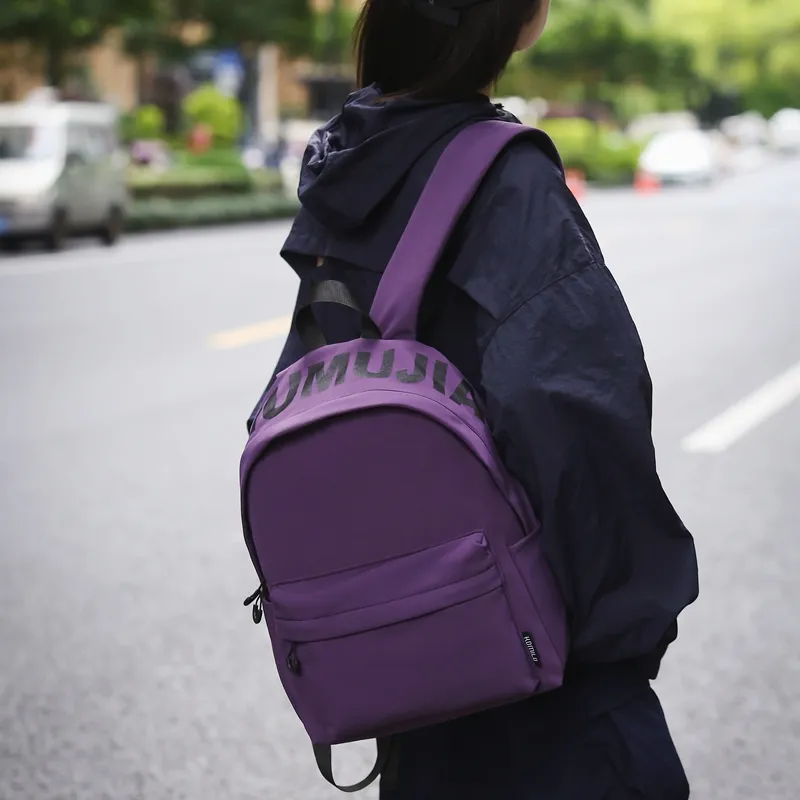 KAMLUI Nylon Fabric Backpacks Backpack Regular Unisex Green/Ecru/Black/Dark Brown/Purple-20