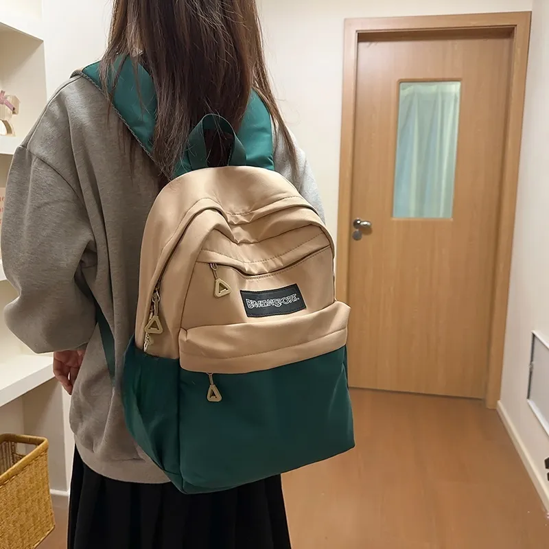 KAMLUI Nylon Backpack Regular Unisex Green & Khaki/Blue & Gray/Black & Brown-1