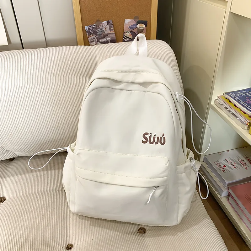 KAMLUI Nylon Backpack Women's Ecru/Black/Burgundy/Light Yellow/Light Brown/Light Blue-6
