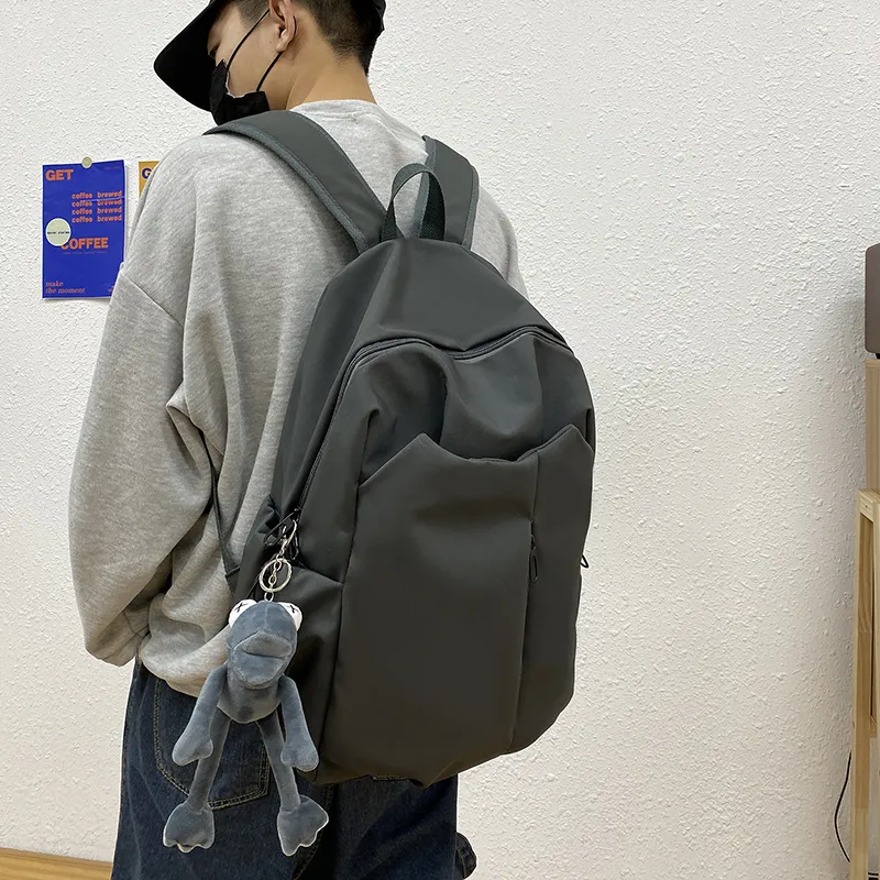 KAMLUI Nylon Backpack Unisex Ecru/Gray/Black/Burgundy-13