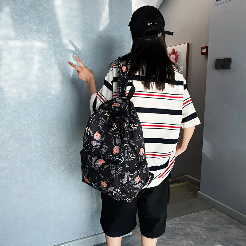 KAMLUI Nylon Backpack Laptop Bag Backpack Women's Multicolor-11