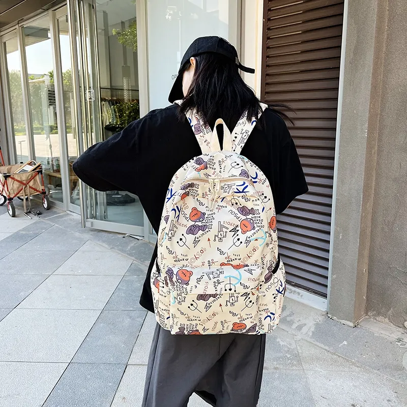 KAMLUI Nylon Backpack Laptop Bag Backpack Women's Multicolor-6