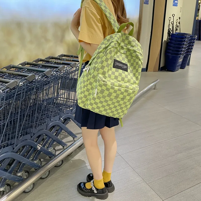 KAMLUI Nylon Backpack Unisex Blue/White/Green/Black-13