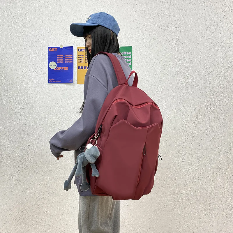 KAMLUI Nylon Backpack Unisex Ecru/Gray/Black/Burgundy-24