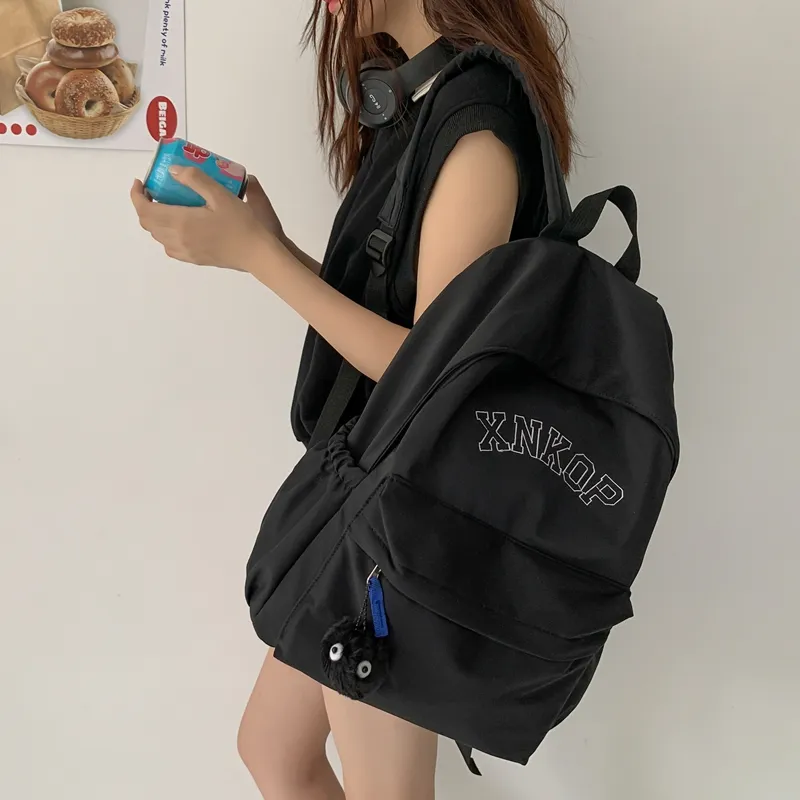 KAMLUI Nylon Backpack Unisex White/Black/Khaki/Blue-12