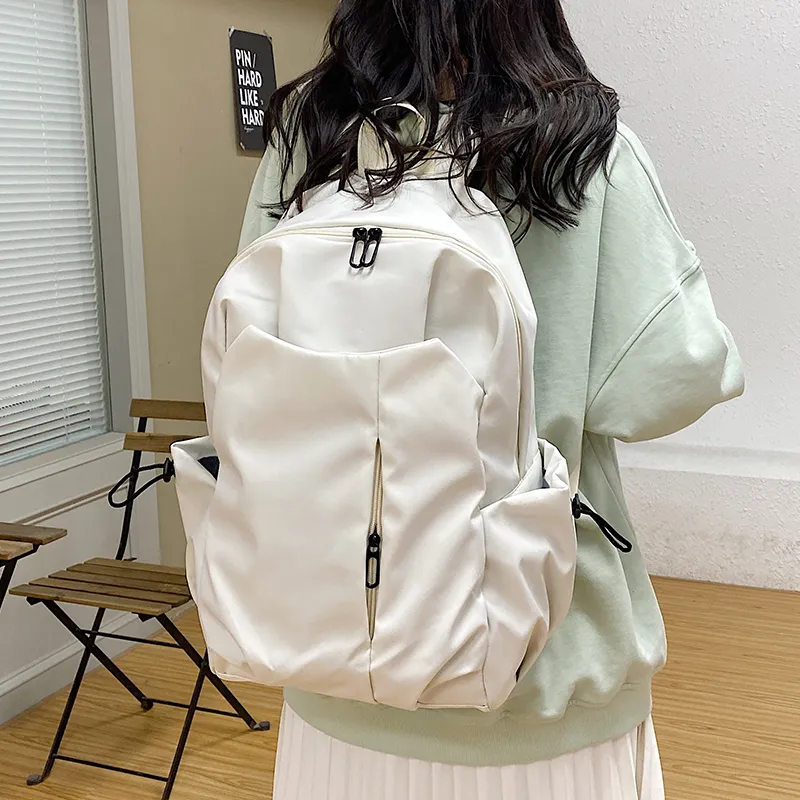 KAMLUI Nylon Backpack Regular Unisex White/Gray/Black/Red-3