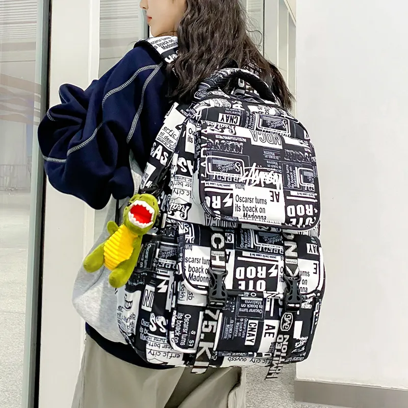 KAMLUI Nylon Backpack Regular Unisex Multicolor-16