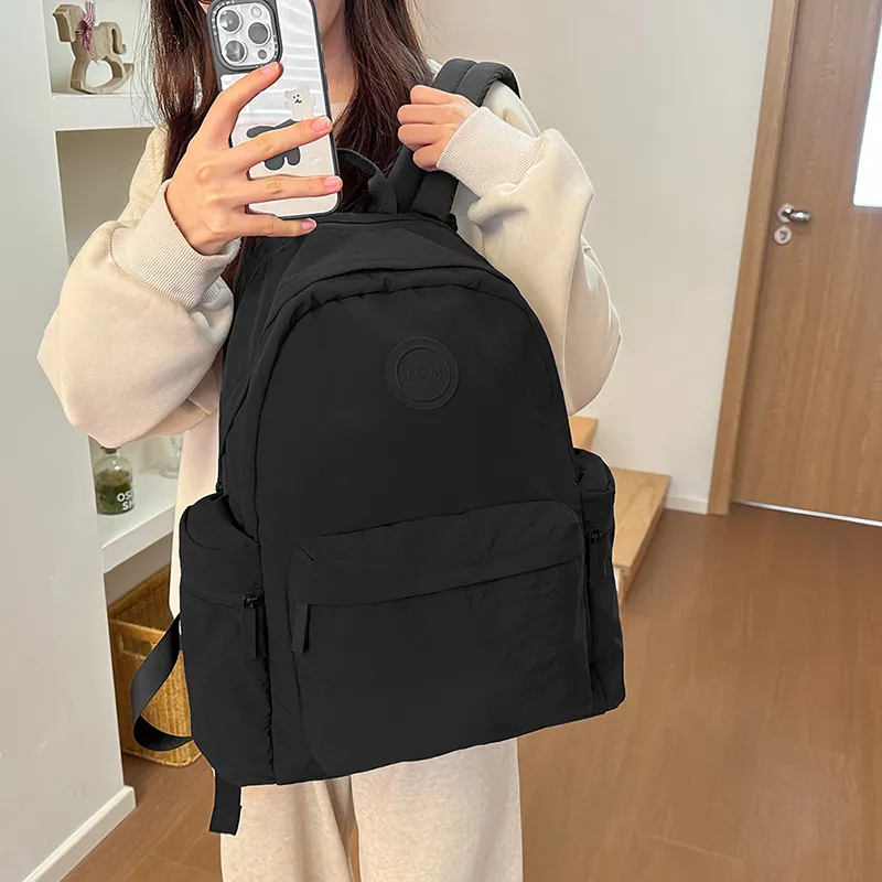 KAMLUI Nylon Backpack Unisex White/Black/Orange Red/Light Purple/Army Green/Pink-12