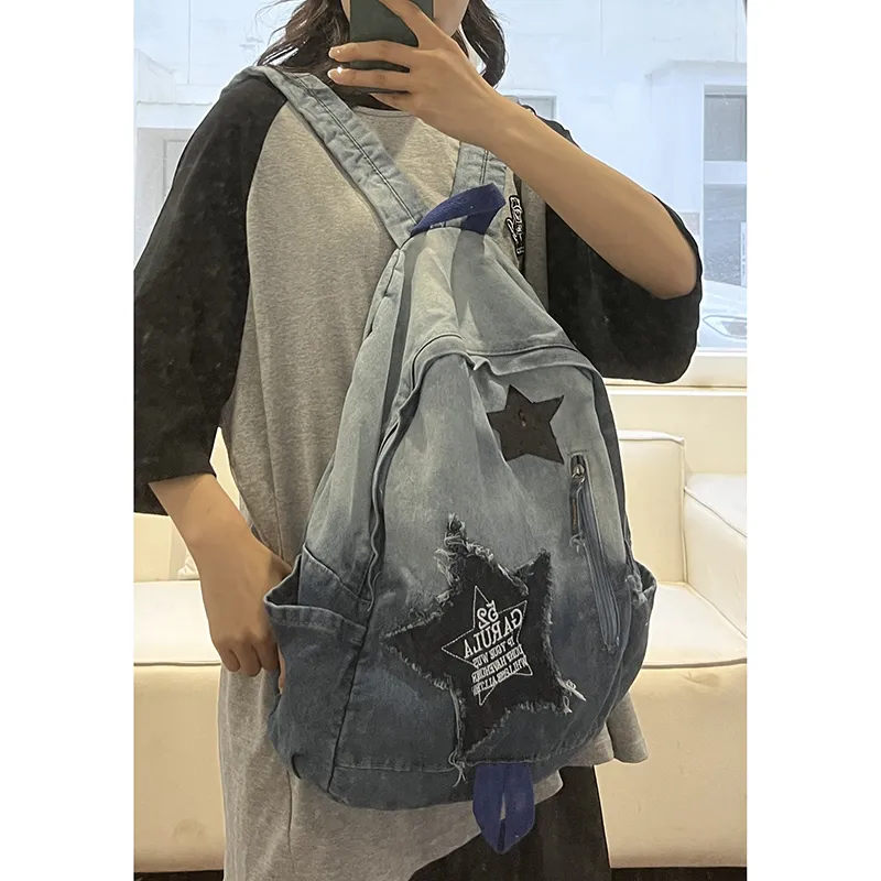 KAMLUI Denim Backpack Regular Unisex Multicolor-46
