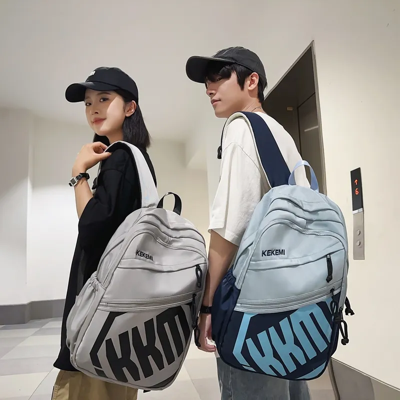 KAMLUI Nylon Backpack Regular Unisex Light Gray/Dark Gray/Black/Khaki/Jasper/Light Blue-1