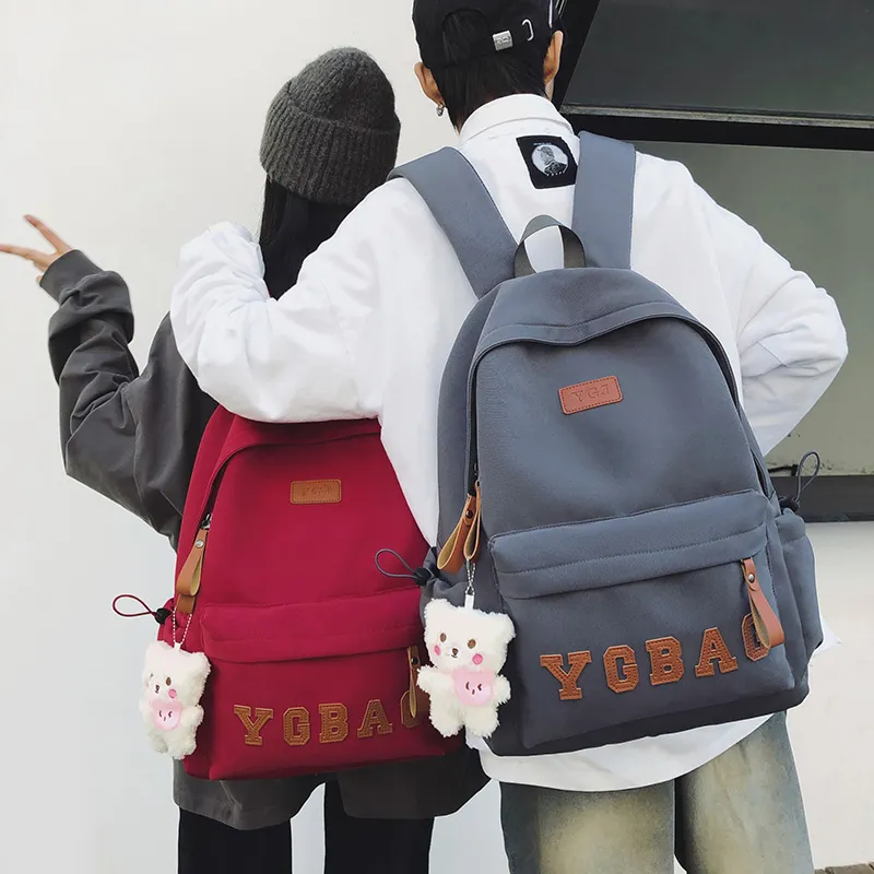 KAMLUI Nylon Backpack Regular Unisex White/Gray/Black/Burgundy/Khaki-24