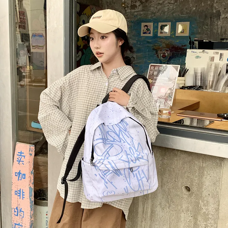 KAMLUI Waterproof Cloth Backpack Regular Unisex Pink/Blue/Gray-9