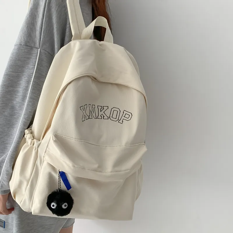 KAMLUI Nylon Backpack Unisex White/Black/Khaki/Blue-1