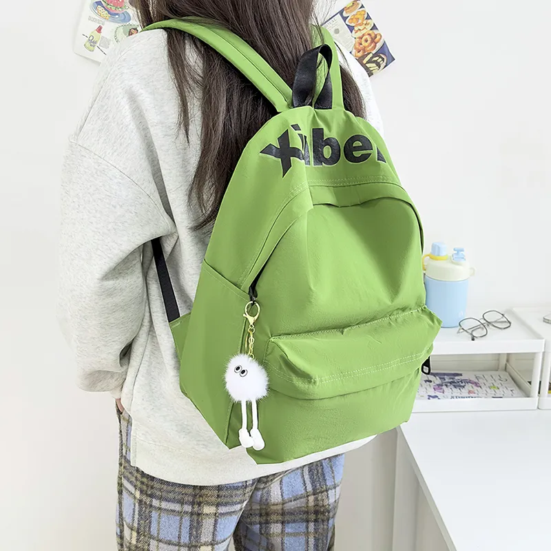 KAMLUI Nylon Backpack Regular Unisex Psilon White/Black/Purple/Orange/Green-30