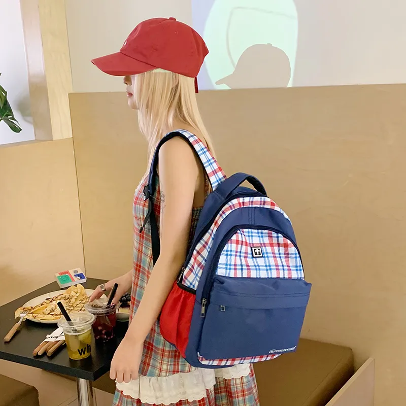 KAMLUI Nylon Backpack Unisex Dark Blue-1