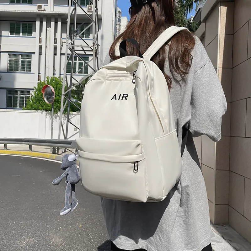 KAMLUI Nylon Backpack Regular Unisex White/Gray/Black/Red-2