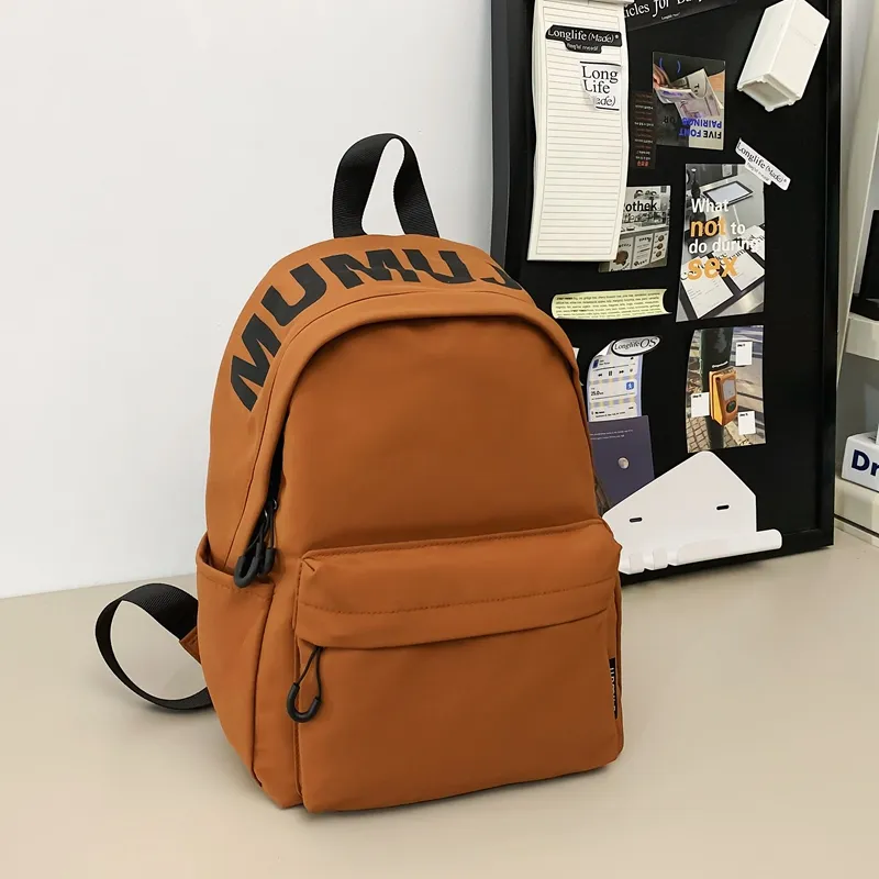 KAMLUI Nylon Fabric Backpacks Backpack Regular Unisex Green/Ecru/Black/Dark Brown/Purple-16